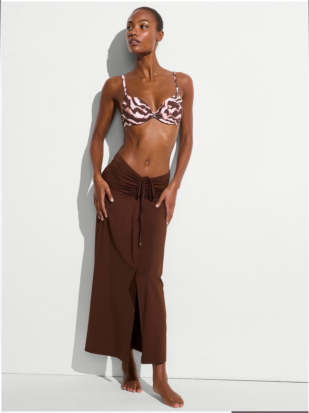 Victoria’s Secret Convertible Beach Cover-Up Dress/Skirt Brown XS